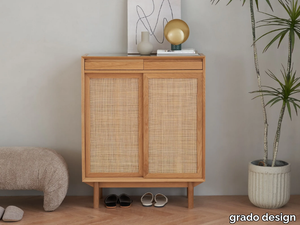 TORII - Wooden highboard with sliding doors _ grado design