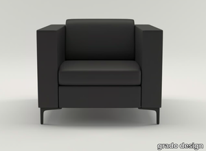 BLOCK - Fabric armchair with armrests _ grado design