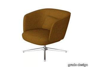 BEOS - With 4-spoke base fabric easy chair with armrests _ grado design