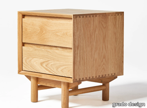 TORII - Wooden bedside table with drawers _ grado design