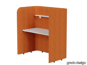 COSY - Rectangular office desk with sound absorbing screens _ grado design