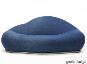CLOUD - 2 seater curved fabric sofa _ grado design