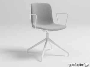 EVERY - Trestle-based fabric office chair with armrests _ grado design