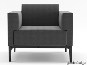 DADA CUBE - Fabric armchair with armrests _ grado design