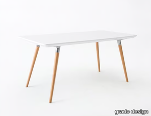 FLUX - Rectangular MDF table and beech legs _ grado design