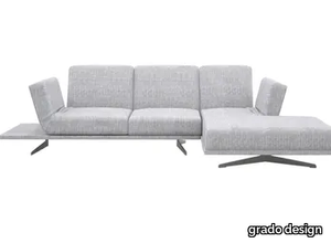 FOLD - 3 seater fabric sofa with chaise longue _ grado design