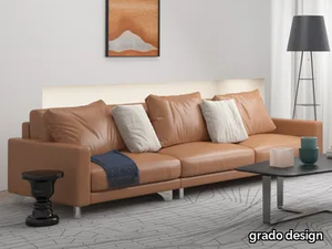 PENT - 3 seater leather sofa _ grado design