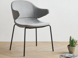 HUG - Fabric chair with armrests _ grado design