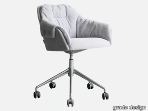 LORD - Swivel upholstered fabric office chair with castors _ grado design