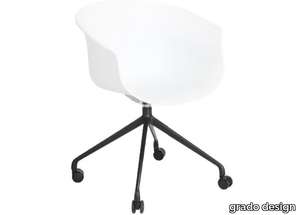 QUEEN - Polypropylene office chair with castors with 4-Spoke base _ grado design