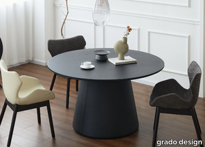 ROTA - Round dining table with Lazy Susan _ grado design