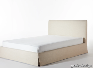 SKIRT - Bed with removable cover with upholstered headboard _ grado design