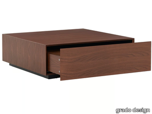 SUGAR CUBES - Low wood veneer coffee table with storage space _ grado design