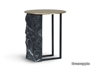 AIRE - Round Nero Marquina marble coffee table _ Greenapple