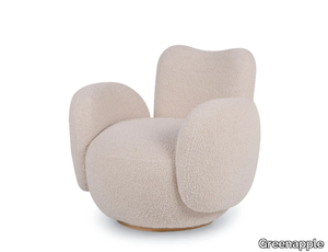 CONCHULA - Swivel fabric armchair with armrests _ Greenapple