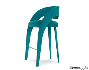 LAURENCE - High upholstered stool with footrest _ Greenapple