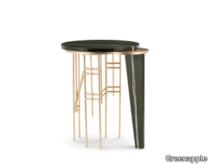 PALAFITA - Sahara Noir marble high side table _ Greenapple