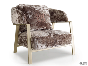 OSCAR - Fabric armchair with armrests _ Grilli
