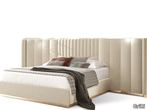 PRISMA - Double bed with upholstered headboard _ Grilli