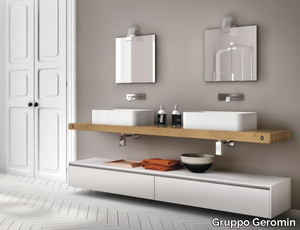 CHANGE CHA10 - Double wall-mounted vanity unit with drawers _ Gruppo Geromin