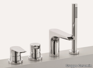 RULE B1 - Deck mounted 4 hole bathtub tap with hand shower _ Gruppo Geromin