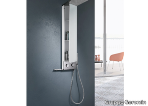 SPACE - Wall-mounted shower panel with hand shower _ Gruppo Geromin