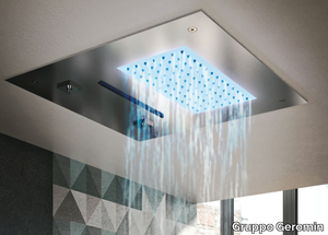 Multi – sensory shower head - Ceiling mounted square overhead shower _ Gruppo Geromin