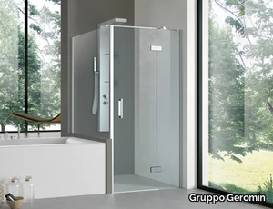 STYLÉ - Corner shower cabin with hinged door _ Gruppo Geromin