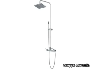 Shower panel with hand shower - Shower panel with hand shower with overhead shower _ Gruppo Geromin