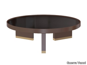 VULCANO - Low wood and glass coffee table _ Guerra Vanni