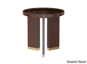 VULCANO - Round wood and glass coffee table _ Guerra Vanni