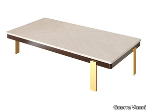 ZEUS - Low rectangular wood veneer coffee table _ Guerra Vanni