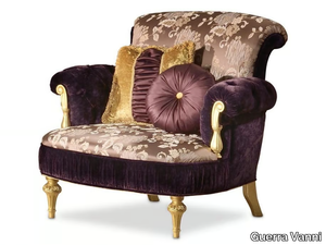 CLASSICO 898P - Velvet armchair with armrests _ Guerra Vanni