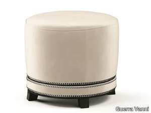 OSCAR - Upholstered round fabric pouf _ Guerra Vanni