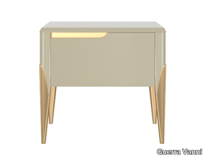 ZEFIRO GOLD - Rectangular wood veneer bedside table with drawers _ Guerra Vanni