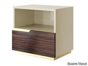 BRANDO - Rectangular wood veneer bedside table with drawers _ Guerra Vanni