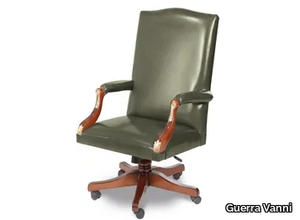 CLARK - Height-adjustable swivel leather executive chair _ Guerra Vanni