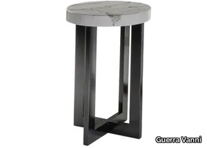 PORTRAIT - Round solid wood high side table _ Guerra Vanni