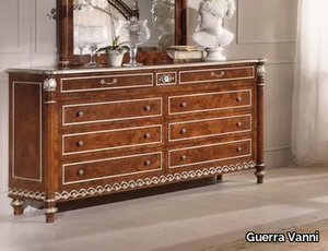 LUXURY - Solid wood chest of drawers with integrated handles _ Guerra Vanni