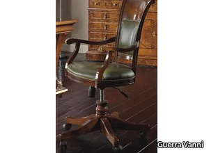 LUXURY - Height-adjustable swivel leather executive chair _ Guerra Vanni