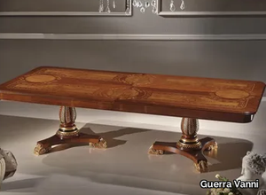 CLASSICO 1207 - Rectangular solid wood table with 3-star base _ Guerra Vanni