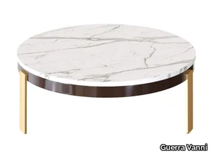 ZEUS - Low round wood veneer coffee table _ Guerra Vanni