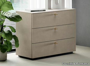 BIX - Bilaminate chest of drawers with integrated handles _ Guzzini & Fontana