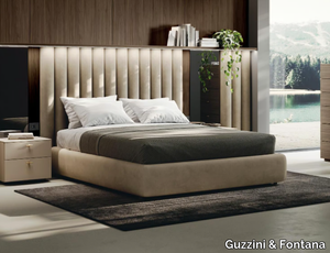 MIRROR ARABESQUE - Upholstered fabric double bed _ Guzzini & Fontana