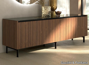 SHAKE - Wood veneer sideboard with doors _ Guzzini & Fontana