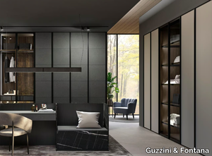 SHINE - Sectional custom glass and aluminium wardrobe _ Guzzini & Fontana