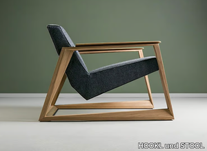 LASTA - Fabric armchair with armrests _ HOOKL und STOOL