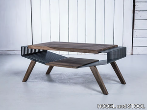 POLYLINE NO 2 SMALL - Low solid wood coffee table with storage space _ HOOKL und STOOL