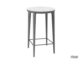 ERIKA - Round Calacatta marble high table _ HC28