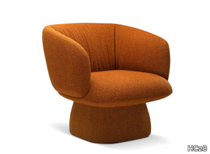 ALYA - Swivel fabric armchair with armrests _ HC28